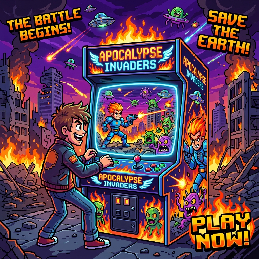 Apocalypse Invaders: Retro Sky Defense & Space Shooter